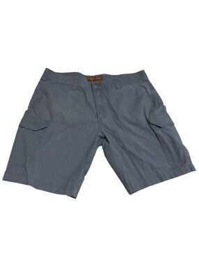 Ranch Tough Mens Gray Cargo Shorts Size 38 Cotton Blend Durable Outdoor Wear